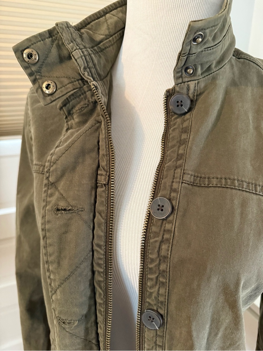 Lucky Brand Olive Green Utility Jacket - Women's Casual Coat